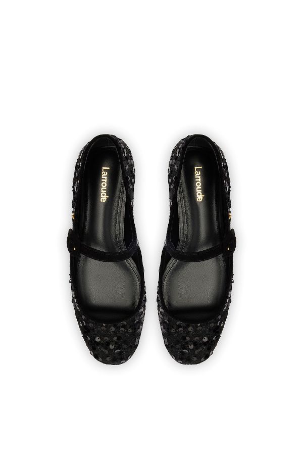 Slide View: 3: Larroudé Sequins Blair Ballet Flat