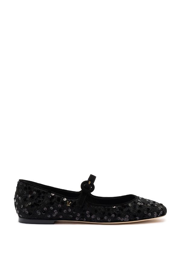 Slide View: 1: Larroudé Sequins Blair Ballet Flat