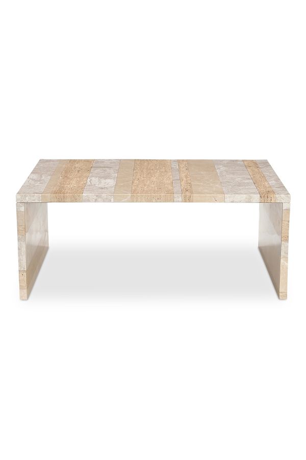 Slide View: 1: Rosa Marble Rectangle Coffee Table