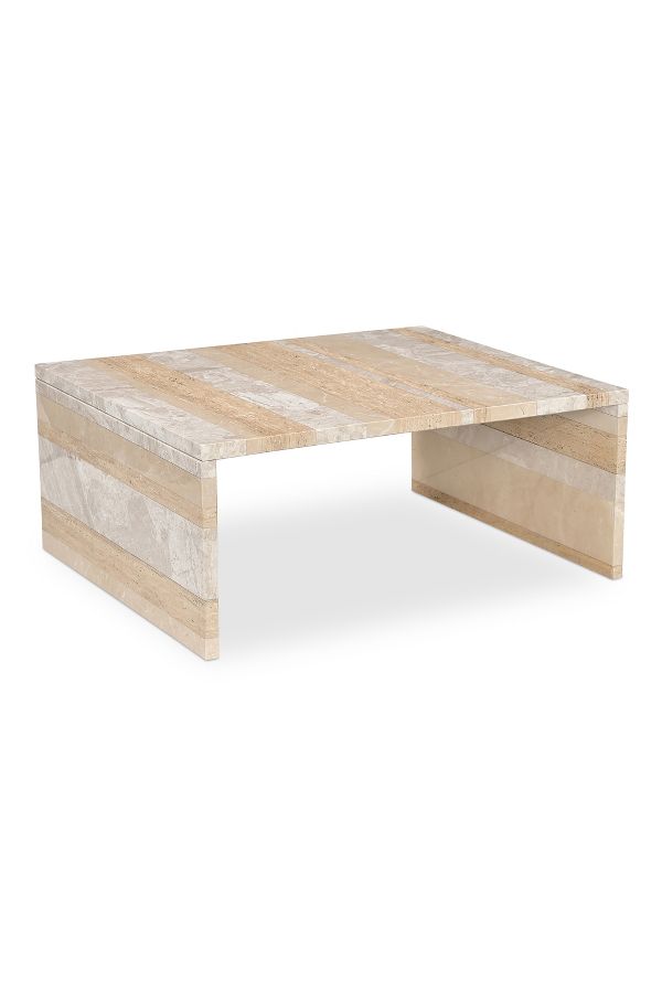 Slide View: 2: Rosa Marble Rectangle Coffee Table