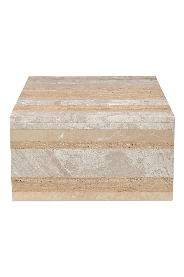 Slide View: 3: Rosa Marble Rectangle Coffee Table