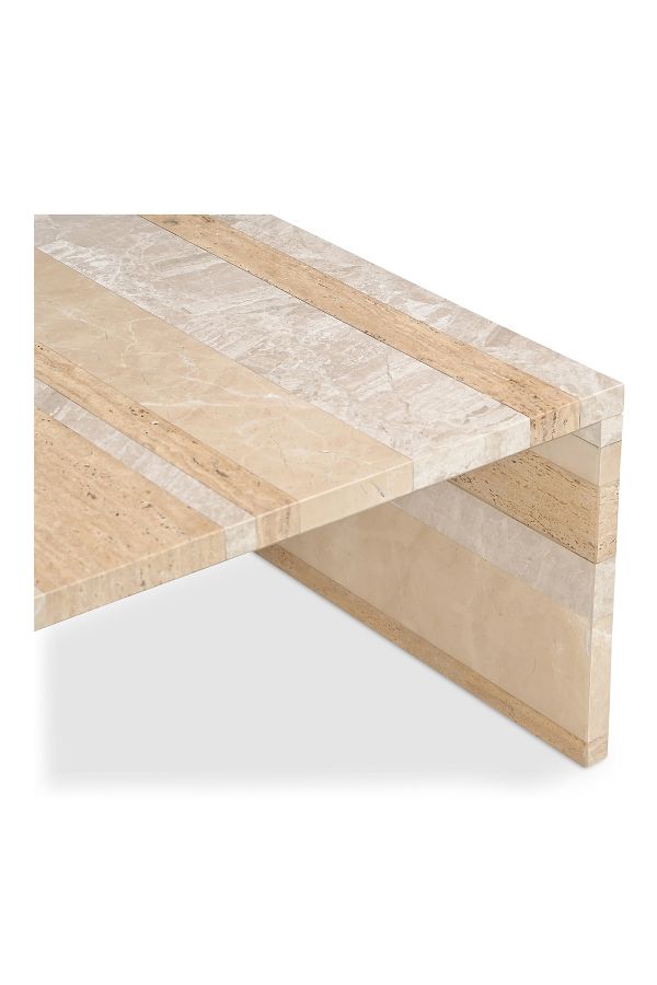 Slide View: 5: Rosa Marble Rectangle Coffee Table