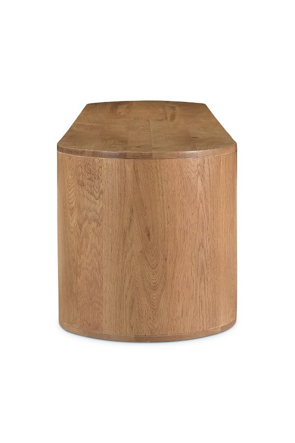 Slide View: 4: Theo Solid Oak Rounded Media Cabinet