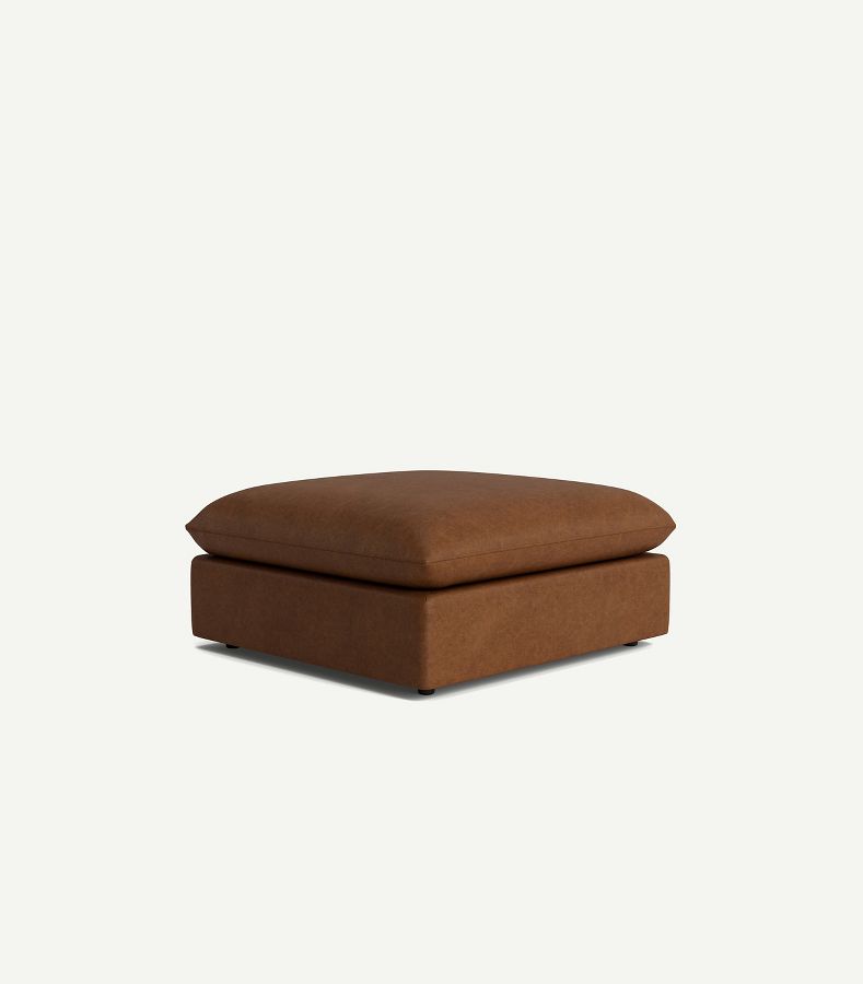 James Leather Ottoman