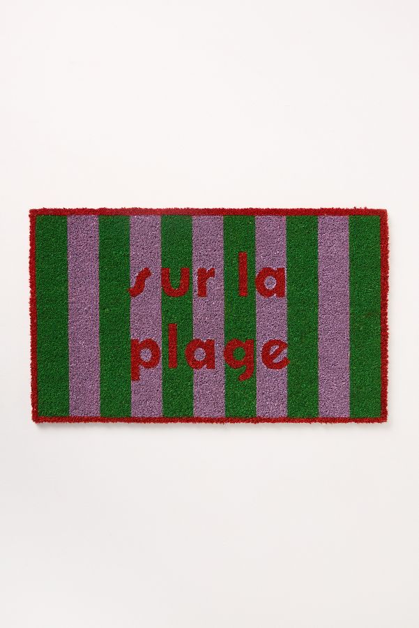 Slide View: 2: Sur La Plage Striped Printed Doormat