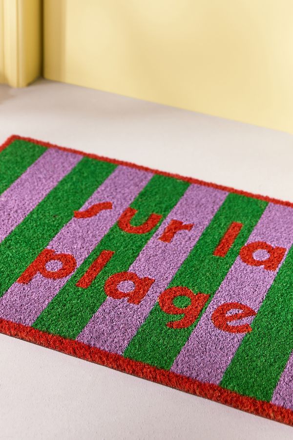 Slide View: 3: Sur La Plage Striped Printed Doormat