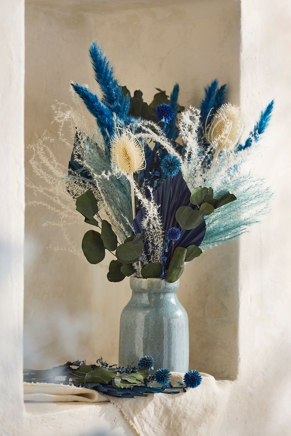 Slide View: 1: Dried Dutch Blues Bouquet