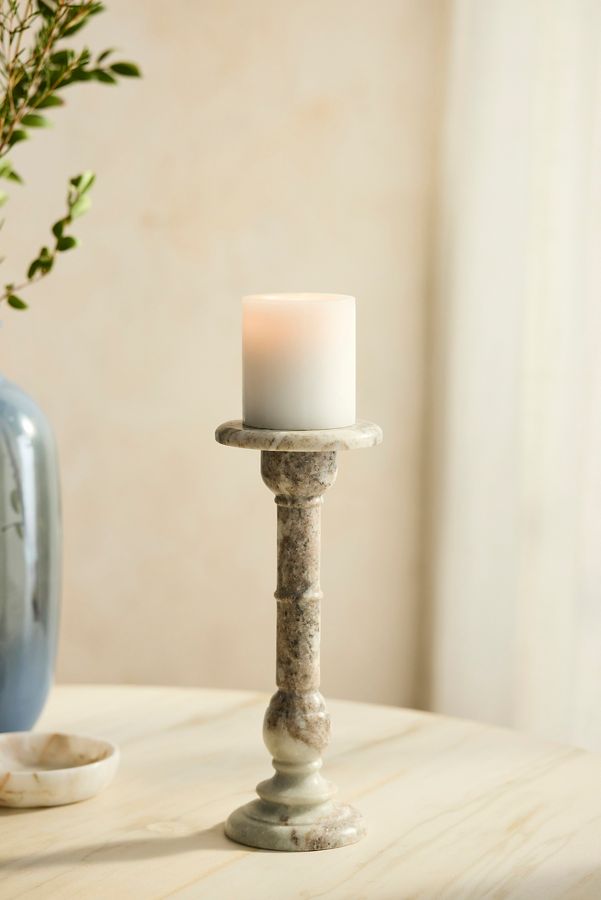 Slide View: 3: Toronto Marble Pillar Candle Holder