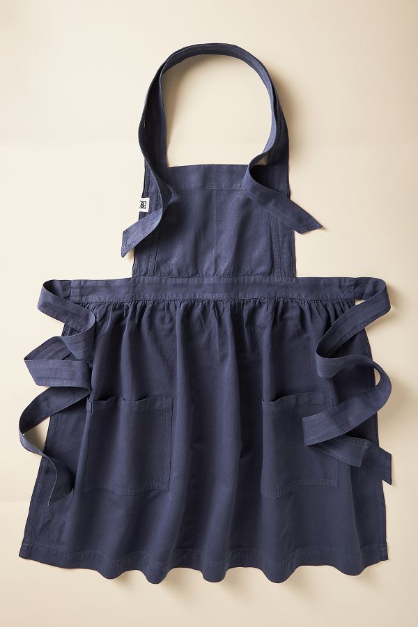 Slide View: 1: Hedley & Bennett Cotton-Linen Pinafore Apron