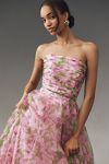 Thumbnail View 3: Mac Duggal Strapless Chiffon Maxi Dress