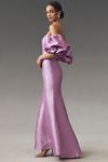 Thumbnail View 4: Mac Duggal Sweetheart Off-The-Shoulder Satin Mermaid Maxi Dress