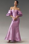 Thumbnail View 1: Mac Duggal Sweetheart Off-The-Shoulder Satin Mermaid Maxi Dress