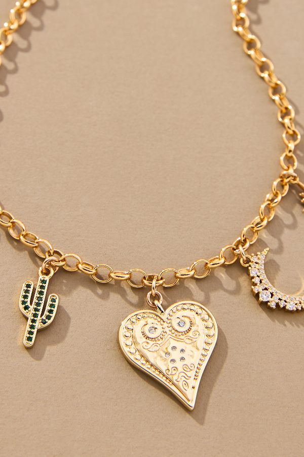 Slide View: 2: Phyllis + Rosie Western Charm Necklace