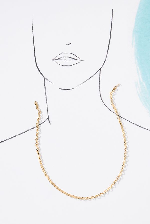 Slide View: 3: Phyllis + Rosie Rolo Link Chain Necklace