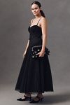 Thumbnail View 4: Hutch Amara Corset Pleated Tulle Drop-Waist Fit & Flare Midi Dress