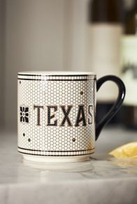 Slide View: 1: The Bistro Tile Stoneware Mug: Texas States Edition