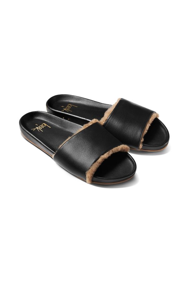 Slide View: 1: beek Gallito Shearling Sandals