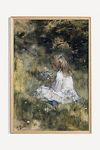 Thumbnail View 1: A Girl with Flowers in the Grass Wall Art