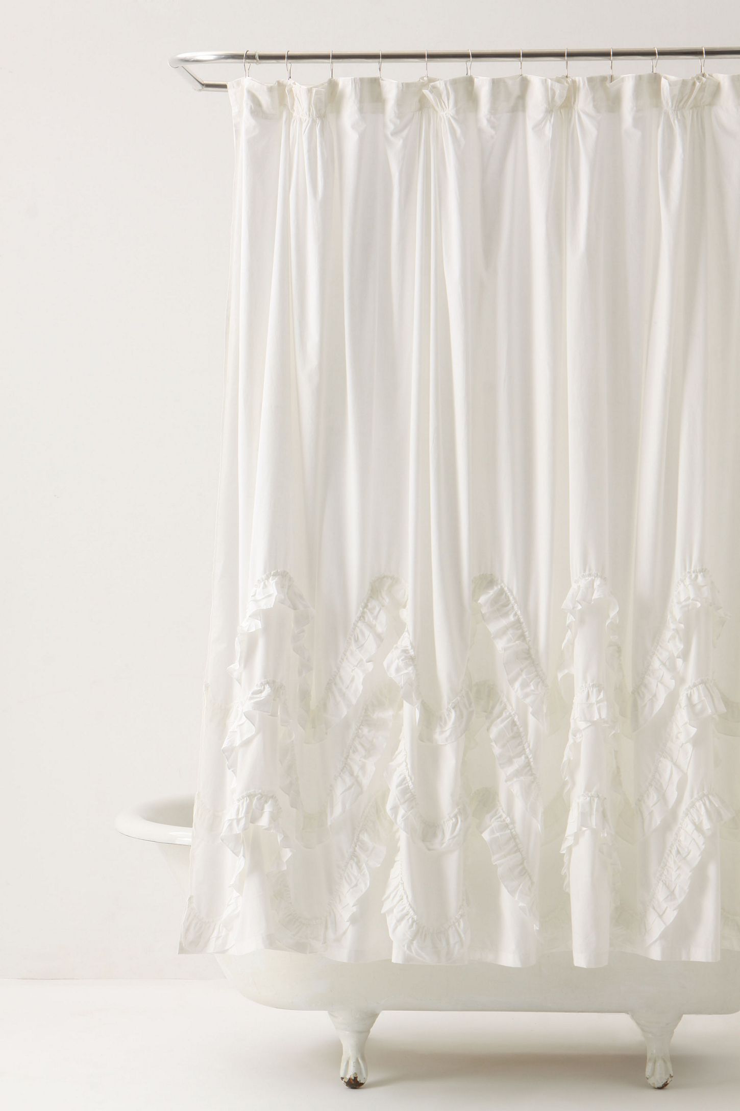 Waves Of Ruffles Shower Curtain Anthropologie
