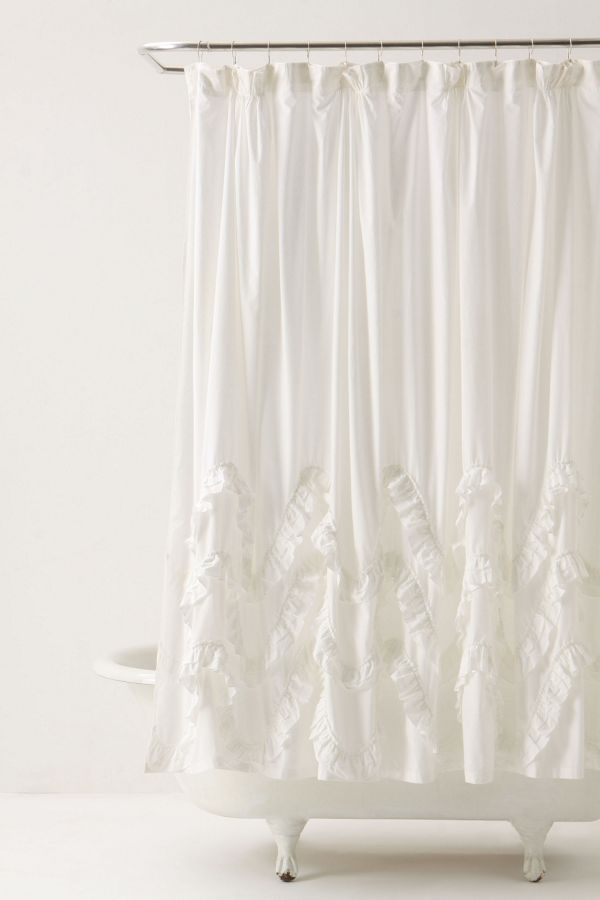 Waves Of Ruffles Shower Curtain Anthropologie