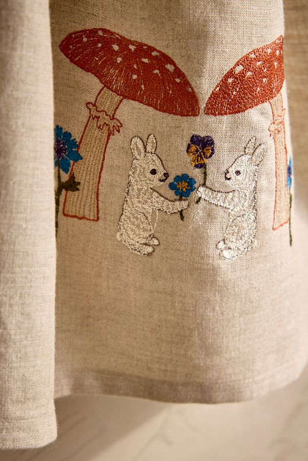 Slide View: 2: Coral & Tusk Mushroom Bunnies Dish Towel