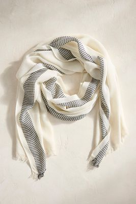 Fringed Stripe Scarf