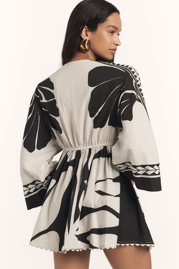 Slide View: 2: Conditions Apply Ric Rac Printed Kaftan