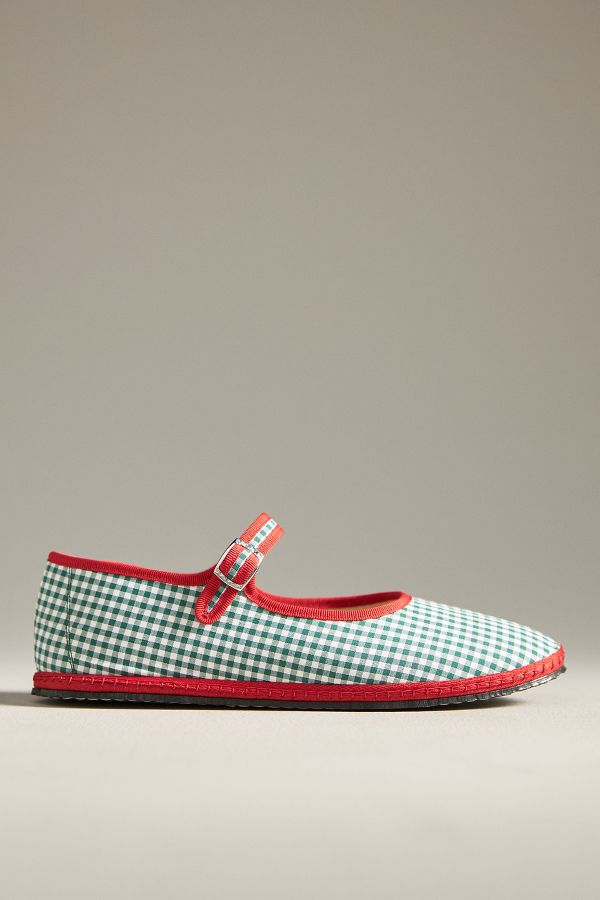 Slide View: 3: ViBi VENEZiA Plaid Mary Jane Flats