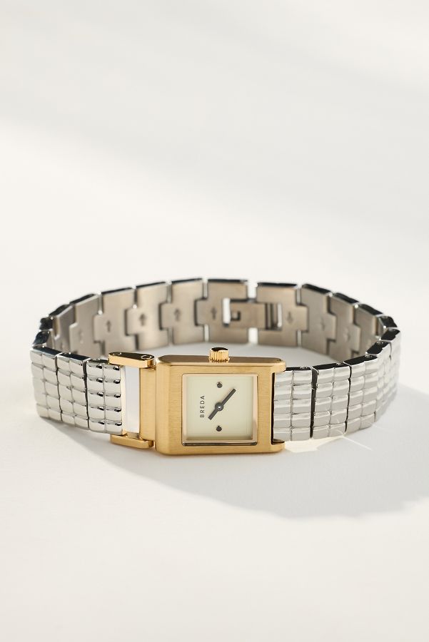 Slide View: 1: BREDA Revel Square Face Metal Watch