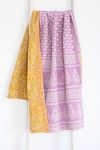 Thumbnail View 1: Roan Iris One-of-a-kind Kantha Quilted Throw Blanket No. 06921