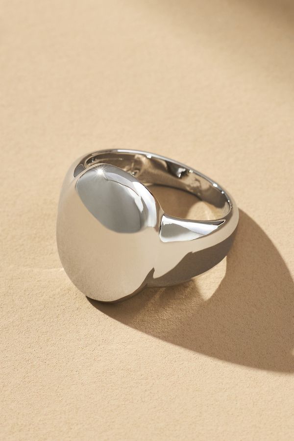 Slide View: 1: Round Signet Ring