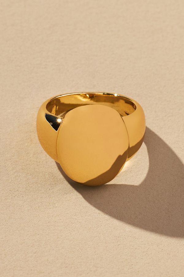 Slide View: 2: Round Signet Ring