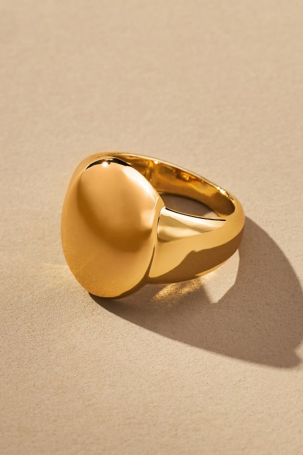 Slide View: 1: Round Signet Ring