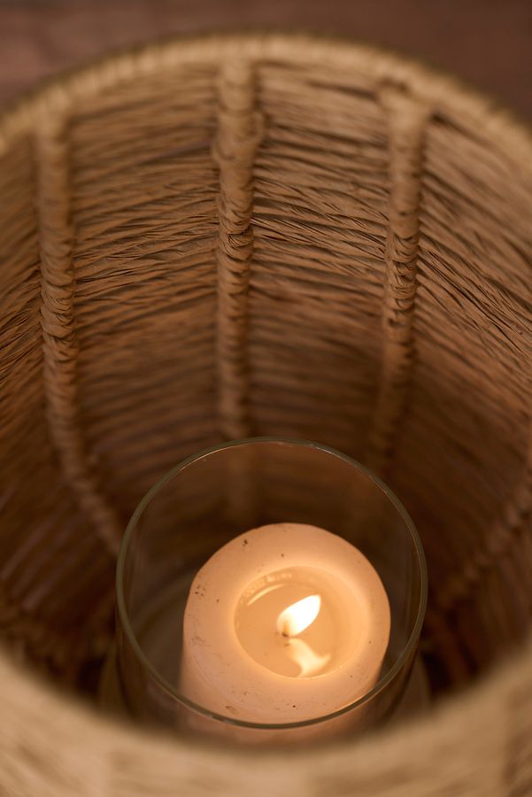 Slide View: 3: Rope Wrapped Candle Holder