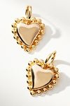 Thumbnail View 1: Studded Heart Charm Huggie Earrings