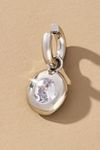 Thumbnail View 2: Crystal Bezel Charm Huggie Hoop Earrings