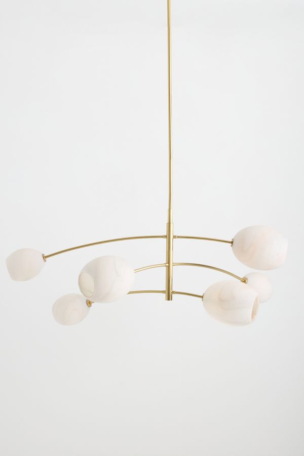 Slide View: 1: Artemis Alabaster Chandelier