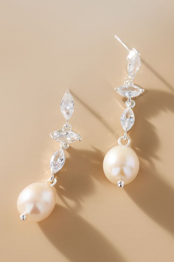 Slide View: 1: LOLAKNIGHT Ivy Pearl Drop Earrings