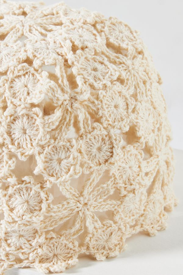 Slide View: 3: Ody Floral Crochet Cloche Hat