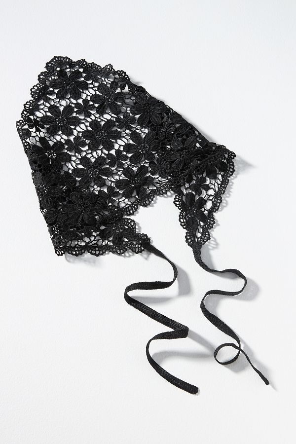 Slide View: 1: Ody Floral Crochet Hair Scarf