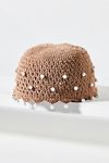 Thumbnail View 1: By Anthropologie Pearl-Embellished Crochet Cloche Hat