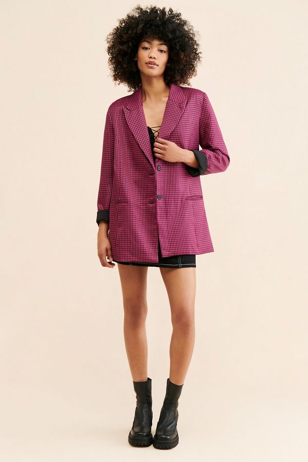 Slide View: 4: Ichi Ixtrila Printed Blazer