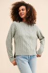 Thumbnail View 4: Flat White Sophie Cable Knit Pullover