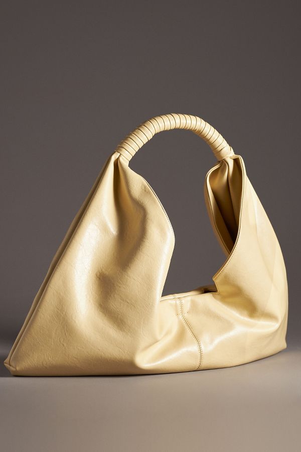 Slide View: 2: XL Slouchy Faux-Leather Bag