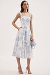 Thumbnail View 1: Mare Mare Chinoiserie Sleeveless Fit & Flare Midi Dress