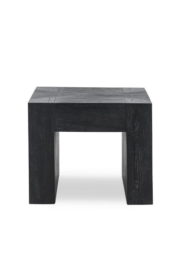 Slide View: 1: Bristol Reclaimed Oak Wood 24" Side Table