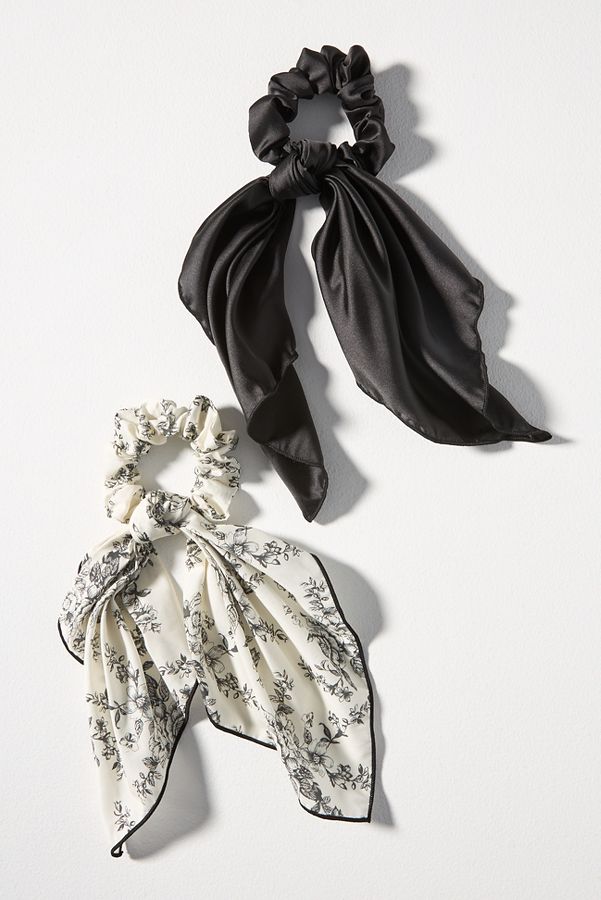 Slide View: 1: Hair Scarf Scrunchies, Set of 2