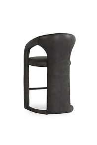 Slide View: 4: Archie Distressed Leather Counter Stool