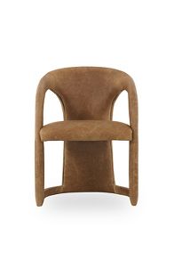 Slide View: 1: Archie Distressed Leather Dining Chair