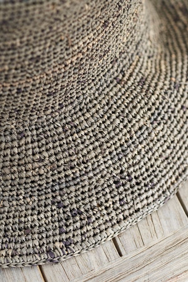 Slide View: 2: Crochet Raffia Bucket Hat